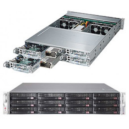 Supermicro SuperServer 6028TP-HC1TR Intel® C612 LGA 2011 (Socket R) Armadio (2U) Nero (SYS-6028TP-HC1TR)