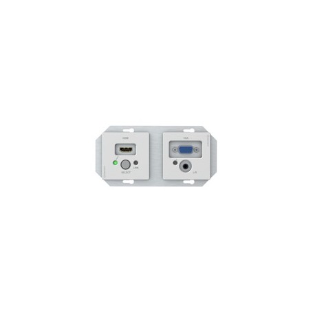 Kindermann 7456000546 presa energia HDMI + VGA + 3.5mm + RJ-45 Bianco (7456000546)