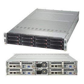 Supermicro SYS-6029TP-HC0R sistema barebone per server Intel® C621 LGA 3647 (Socket P) Armadio (2U) Nero (SYS-6029TP-HC0R)