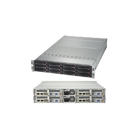 Supermicro SYS-6029TP-HC0R sistema barebone per server Intel® C621 LGA 3647 (Socket P) Armadio (2U) Nero (SYS-6029TP-HC0R)