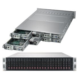 Supermicro SuperServer 2029TP-HC0R Intel® C621 LGA 3647 (Socket P) Armadio (2U) Nero (SYS-2029TP-HC0R)
