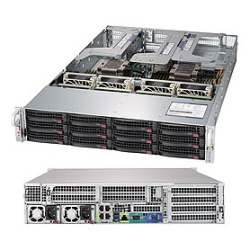 Supermicro SuperServer 6029U-TR4T Intel® C621 LGA 3647 (Socket P) Armadio (2U) Nero (SYS-6029U-TR4T)