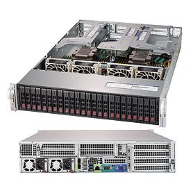 Supermicro SYS-2029U-TR25M sistema barebone per server Intel® C621 LGA 3647 (Socket P) Armadio (2U) Nero (SYS-2029U-TR25M)