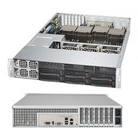 Supermicro 8028B-TR3F Intel® C602J LGA 2011 (Socket R) Armadio (2U) Nero (SYS-8028B-TR3F)