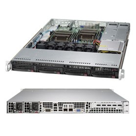 Supermicro 6018R-TDTPR Intel® C612 LGA 2011 (Socket R) Rack (1U) Nero, Grigio (SYS-6018R-TDTPR)