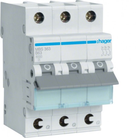Hager MBS363 interruttore automatico Tipo B 3 3 modulo/moduli (MBS363)