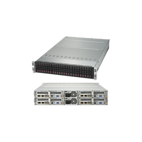 Supermicro SuperServer 2028TP-HC0R-SIOM Intel® C612 LGA 2011 (Socket R) Armadio (2U) Nero (SYS-2028TP-HC0R-SIOM)