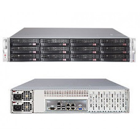 Supermicro 6027R-E1R12L Intel® C602J LGA 2011 (Socket R) Armadio (2U) Nero (SSG-6027R-E1R12L)