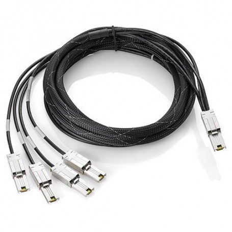 Hewlett Packard Enterprise StorageWorks 4m External Mini-SAS to 4x1 Mini-SAS Cable Nero (AN976A)