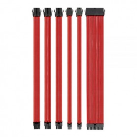 KIT CAVI SLEEVED ROSSO IN NYLON PER ALIMENTATORI PC CON PIEDINI (CB0520PW-D1R100)