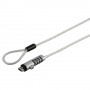 Hama 00054117 cavo di sicurezza Argento, Trasparente 1,8 m (HA7654117)
