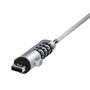 Hama 00054117 cavo di sicurezza Argento, Trasparente 1,8 m (HA7654117)