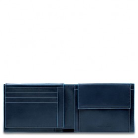 Piquadro PU1392B2R/BLU portafoglio, portacarte e portadocumenti da viaggio Pelle, Poliestere (PU1392B2R/BLU)