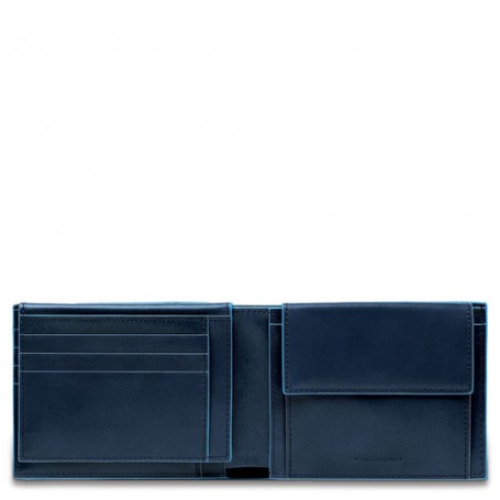 Piquadro PU1392B2R/BLU portafoglio, portacarte e portadocumenti da viaggio Pelle, Poliestere (PU1392B2R/BLU)
