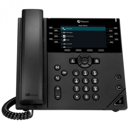 POLY 450 telefono IP Nero 12 linee LCD (2200-48840-025)