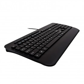 V7 Combinazione di tastiera USB di dimensioni standard con poggiapolsi e mouse ambidestro - UK (CKU300UK)