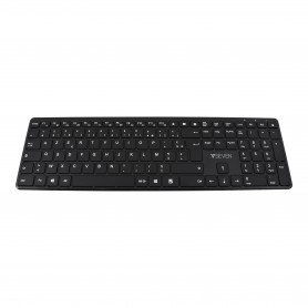 V7 Tastiera Bluetooth KW550FRBT da 2,4 GHZ a due modalità, AZERTY francese - Nero (KW550FRBT)