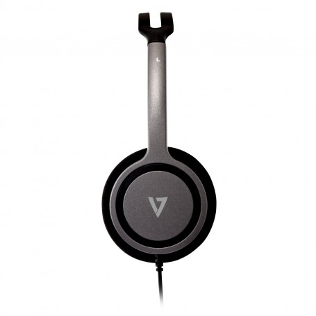 V7 HA310-2EP cuffia e auricolare Cablato Cuffie A Padiglione MUSICA Nero, Argento (HA310-2EP)