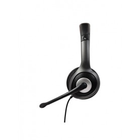 V7 Cuffie USB-C Deluxe con microfono con cancellazione del rumore, regolatore volume, cuffie digitali, laptop, Chromebo (HU530C)