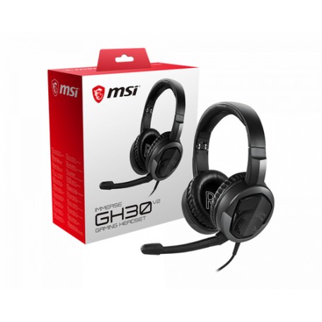 MSI Immerse GH30 V2 Cuffia Padiglione auricolare Connettore 3.5 mm Nero (IMMERSE-GH30V2)