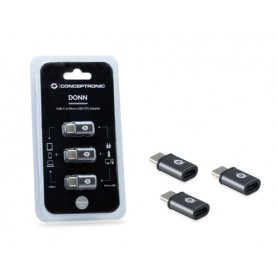 Conceptronic DONN05G adattatore per inversione del genere dei cavi USB 2.0 Type-C USB 2.0 Micro Nero (DONN05G)