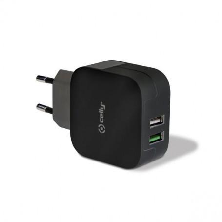 Celly TC2USBTURBOBK Caricabatterie per dispositivi mobili Nero Interno (TC2USBTURBOBK)