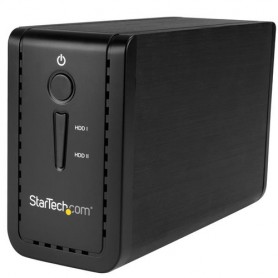 StarTech.com BOX Esterno USB-C e USB-A a doppio alloggiamento per Disco rigido da 3,5" - USB 3.1 Gen 2 con supporto (S352BU313R)