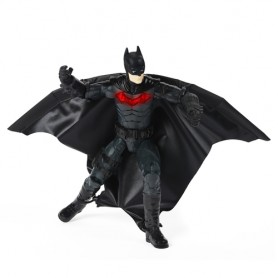 DC Comics , Personaggio Deluxe del film The Batman da 30 cm con tuta alare, luci, frasi e ali che si aprono, oggetto d (6060523)