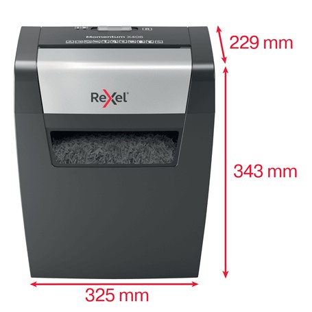 Rexel Momentum X406 distruggi documenti Taglio a particelle Blu, Grigio (2104569EU)