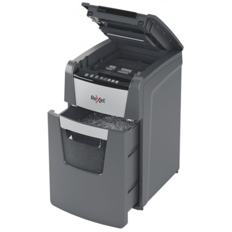 Rexel AutoFeed+ 130M distruggi documenti Taglio a frammenti 55 dB Nero, Grigio (2020130MEU)