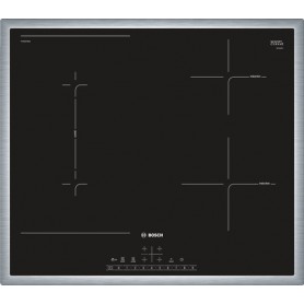 Bosch Serie 6 PVS645FB5E piano cottura Nero, Acciaio inossidabile Da incasso 60 cm Piano cottura a induzione  (PVS645FB5E_PROMO)