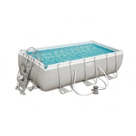 Bestway Power Steel 56441 piscina fuori terra Piscina con bordi Piscina rettangolare 6478 L Blu, Grigio (56441)