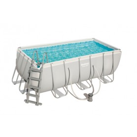 Bestway Power Steel 56456 piscina fuori terra Piscina con bordi Piscina rettangolare 8124 L Blu, Grigio (56456)