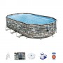 Bestway Power Steel 56719 piscina fuori terra Piscina con bordi Piscina ovale 20241 L Multicolore (56719)