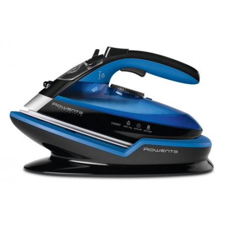 Rowenta Freemove Ferro a vapore Piastra solare laser Microsteam 400 Blu, Nero (DE5010)