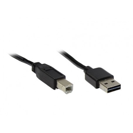 Alcasa USB 2.0 A/B, 1.8m cavo USB 1,8 m USB A USB B Nero (2510-EU02)