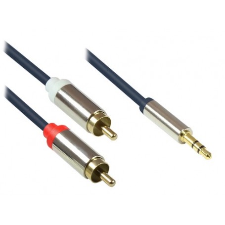 Alcasa GC-M0061 cavo audio 5 m 3.5mm 2 x RCA Blu (GC-M0061)