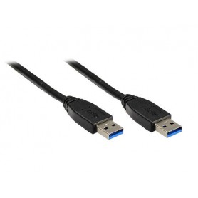 Alcasa USB A - USB A 3m M/M cavo USB USB 3.2 Gen 1 (3.1 Gen 1) Nero (2712-S03)