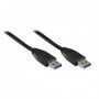 Alcasa USB A - USB A 3m M/M cavo USB USB 3.2 Gen 1 (3.1 Gen 1) Nero (2712-S03)
