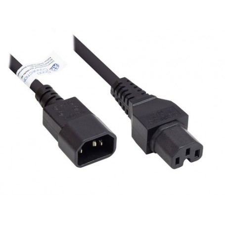 Alcasa P1450-S020 cavo di alimentazione Nero 2 m Accoppiatore C14 Accoppiatore C15 (P1450-S020)