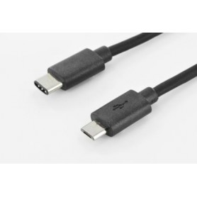 Ednet USB-C/USB micro-B 1.8m cavo USB 1,8 m USB 3.2 Gen 1 (3.1 Gen 1) Micro-USB B USB C Nero (84316)