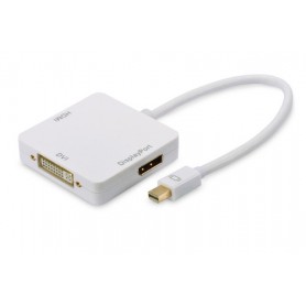 Ednet 84511 cavo e adattatore video 0,2 m Mini DisplayPort DisplayPort + DVI-D + HDMI Bianco (84511)