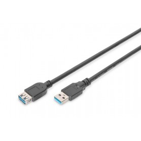 Digitus AK-300203-018-S cavo USB 1,8 m USB 3.2 Gen 1 (3.1 Gen 1) USB A Nero (AK-300203-018-S)