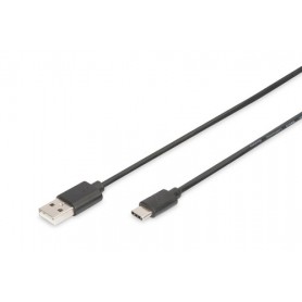 Digitus AK-300154-018-S cavo USB 1,8 m USB 2.0 2 x USB A USB C Nero (AK-300154-018-S)