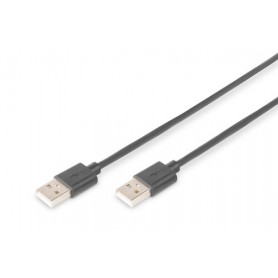 Digitus 1.0m USB 2.0 A/A cavo USB 1 m USB A Nero (AK-300101-010-S)