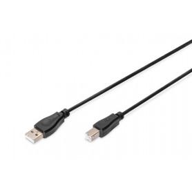 Digitus 1.8m, USB2.0-A/USB2.0-B cavo USB 1,8 m Nero (DB-300102-018-S)