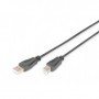 Digitus USB 2.0 A/B, 0.5m cavo USB 0,5 m USB A USB B Nero (AK-300105-005-S)