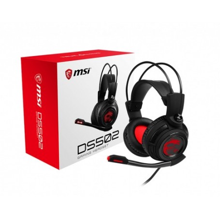 MSI DS502 Cuffia Padiglione auricolare Nero, Rosso (DS502 GAMING)