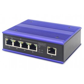 ASSMANN Electronic DN-650107 switch di rete Fast Ethernet (10/100) Supporto Power over Ethernet (PoE) Nero, Blu (DN-650107)