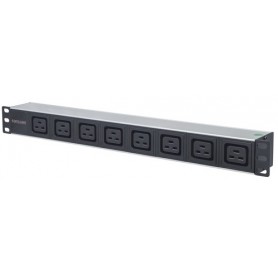 Intellinet 163613 unità di distribuzione dell'energia (PDU) 8 presa(e) AC 1U Nero, Argento (163613)
